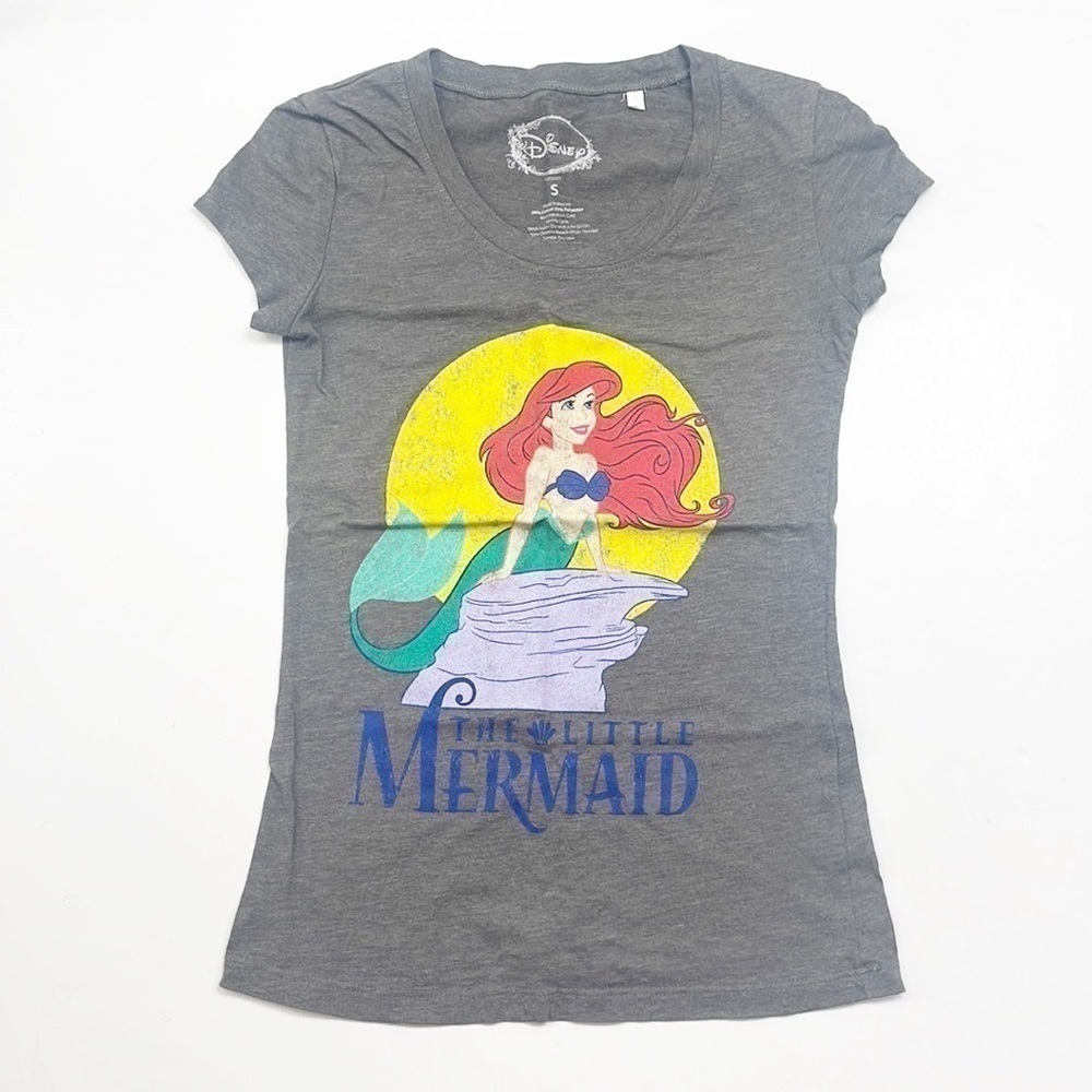 Disney The Little Mermaid gray short sleeve t-shirt